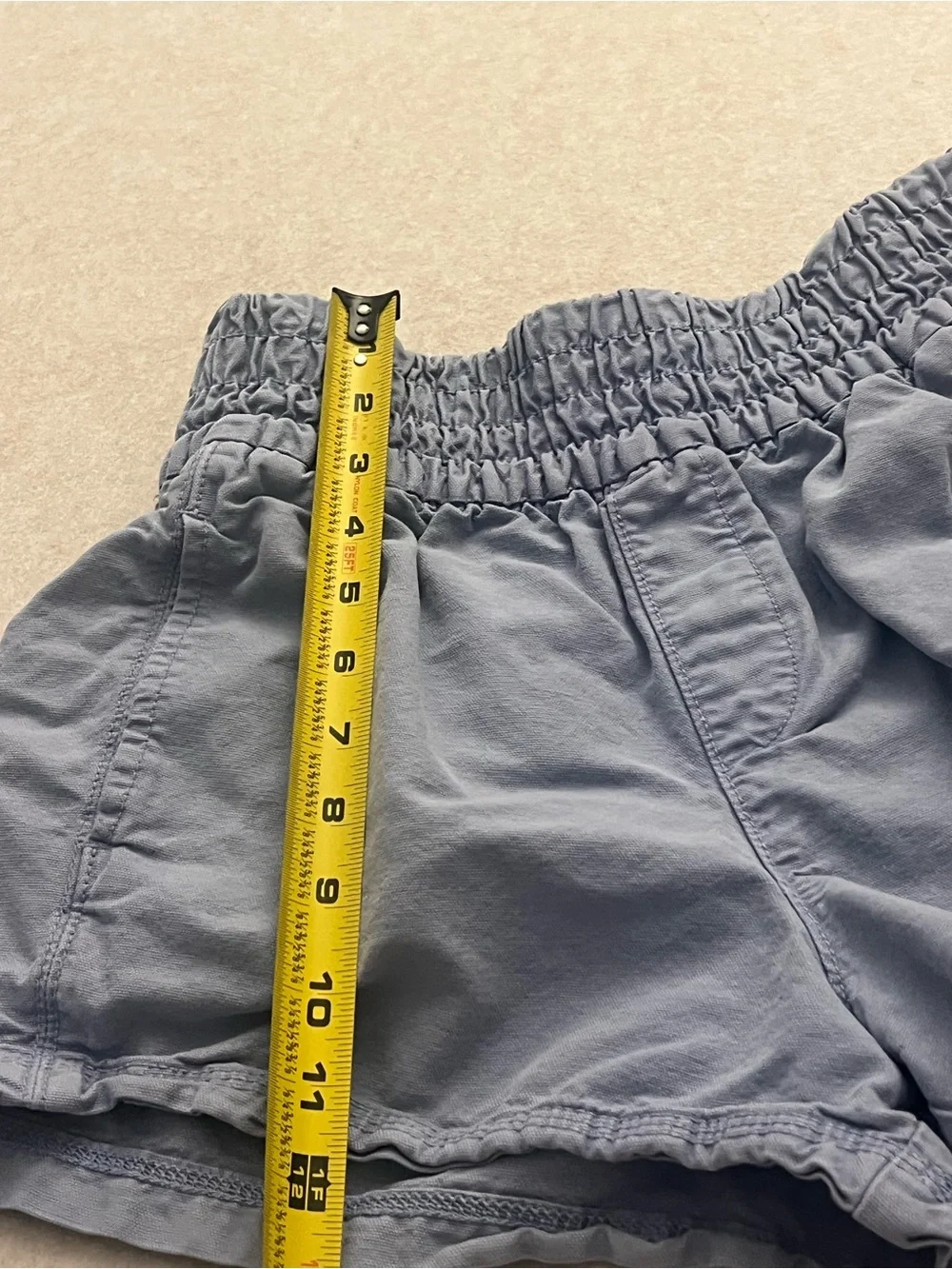 Aerie Blue Smocked Waist Pull-On Shorts
